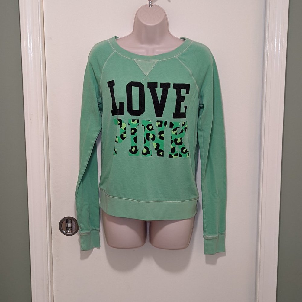 Women's Victoria's Secret PINK Light weight sweatshirt Green size Small